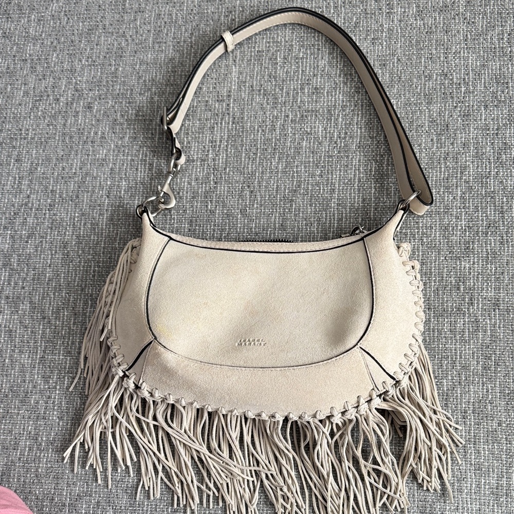 Isabel Marant Cream Fringe Shoulder Bag